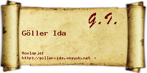 Göller Ida névjegykártya