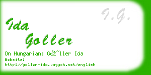 ida goller business card